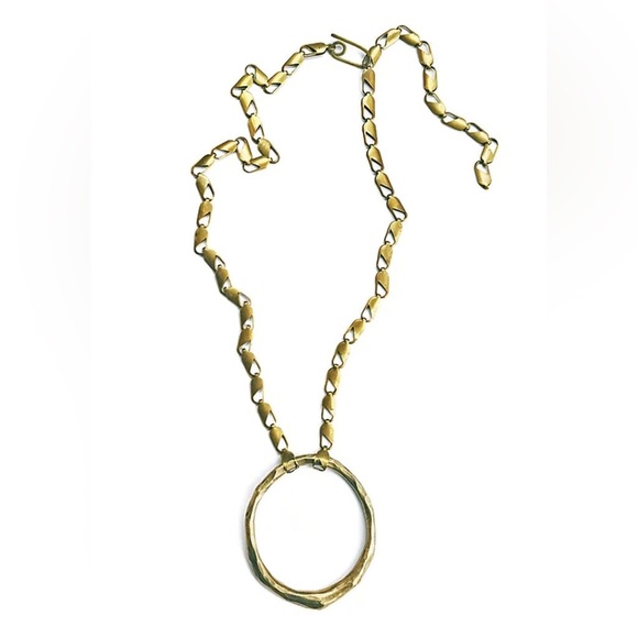 Water Sand Stone Jewelry Water Sand Stone Jewelry Cavern Necklace In Brass Poshmark